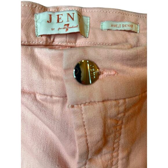 JEN 7 By For All Mankind Pink Ankle Skinny Jeans SIZE 16 - Picture 4 of 7
